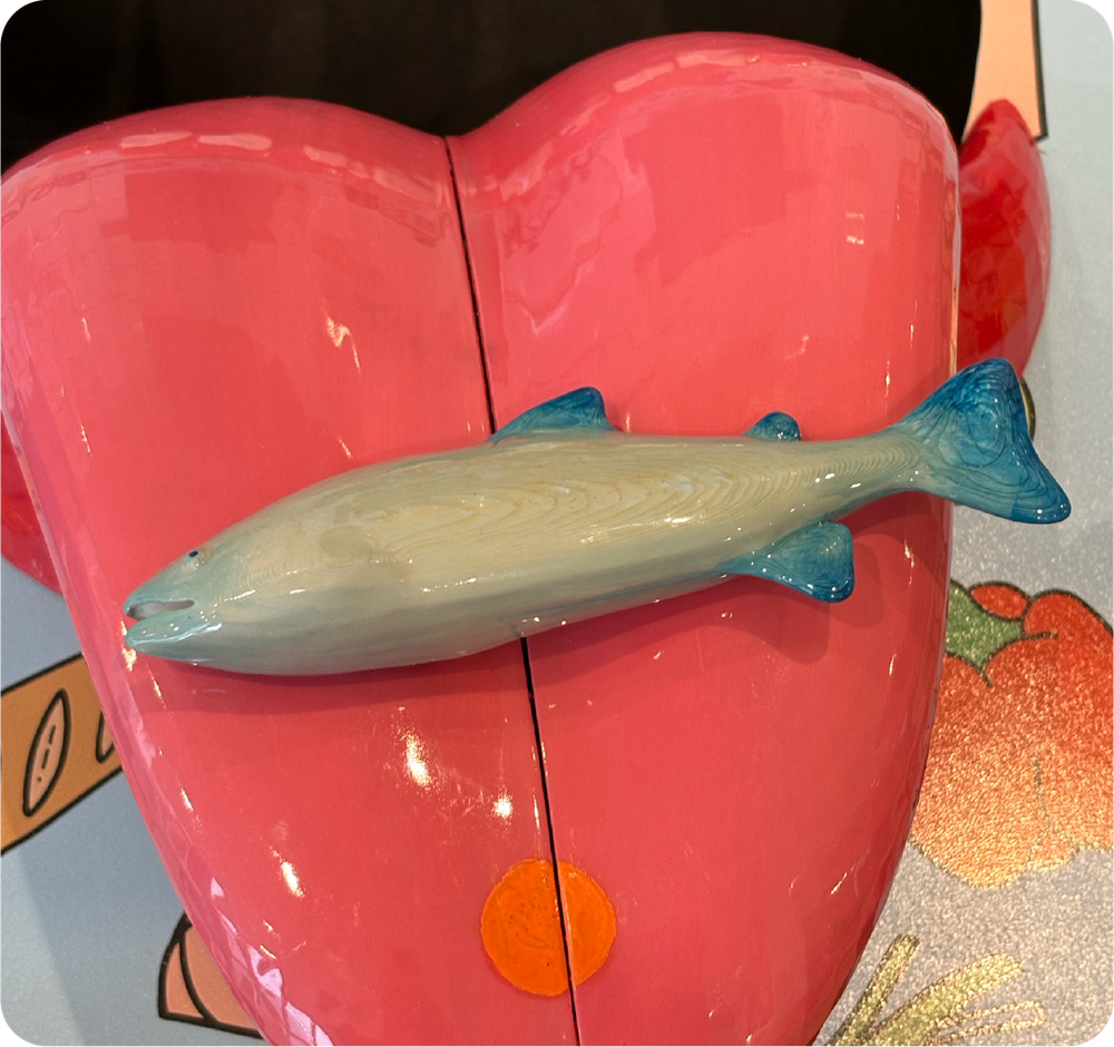 Nahaufnahme, Fisch auf dem Mund